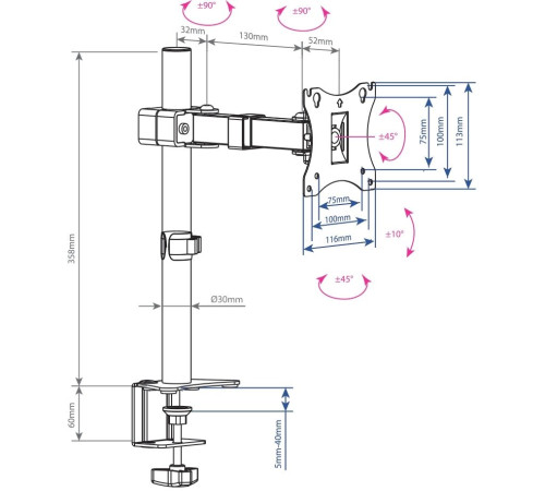 Кронштейн для монитора Arm Media LCD-T02