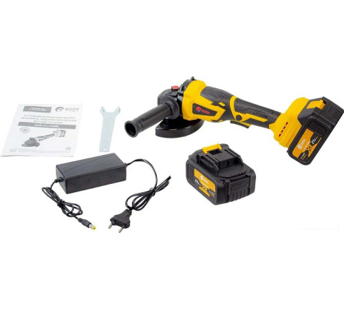 Угловая шлифмашина Edon AAG-21/125BL с 2-мя АКБ, кейс