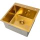Кухонная мойка Basic CL DS Decor 45x50 золото, коландер, дозатор