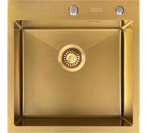 Кухонная мойка ARFEKA ECO AR мойка 500*500, коландер, дозатор GOLD