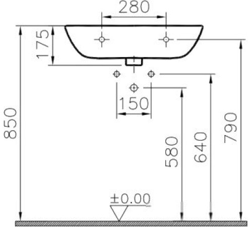 Умывальник Vitra S20 60x46 [5503B003-0001]