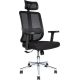 Офисное кресло Norden Tema Сhrome 2D 216A-Сhrome-2D-B-BB хром/черный
