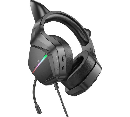 Наушники Borofone Phantom Cat BO106 черный/розовый