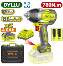 Гайковерт Dyllu DTCD1B78 с 2-мя АКБ, кейс
