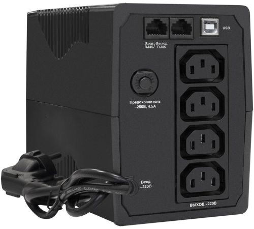 Источник бесперебойного питания ExeGate Power Back BNB-1000.LED.AVR.4C13.RJ.USB