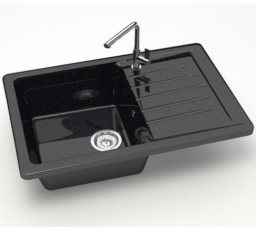 Кухонная мойка MARRBAXX Карельский камень модель 16/Q4 F016Q004 черный