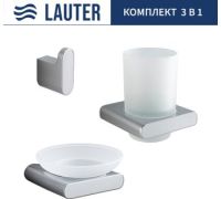 Набор аксессуаров для ванной Lauter 21SH57061 + 21SH57051 + 21SH57091 Chrome, 3 предмета