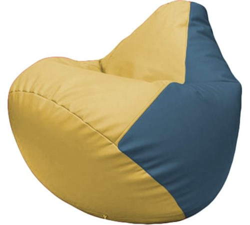 Кресло-мешок Flagman Груша Макси Г2.3-0803 охра/синий