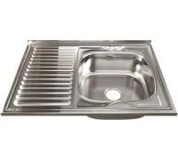 Кухонная мойка Mixline 528181 правая, полированная, 0.8 мм