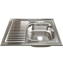 Кухонная мойка Mixline 528181 правая, полированная, 0.8 мм