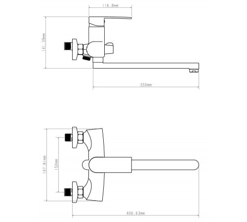 Смеситель Econoce EC0272WT