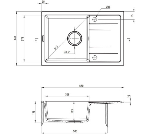Кухонная мойка Deante ZRC 2113