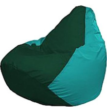 Кресло-мешок Flagman Груша Мега Super Г5.1-66 тёмно-зелёный/бирюзовый