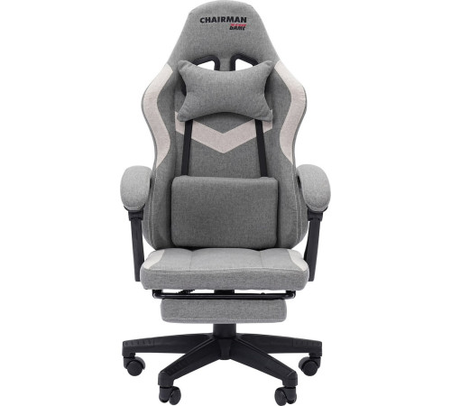 Игровое геймерское кресло CHAIRMAN CH26 ткань, серый