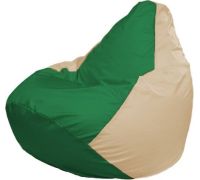 Кресло-мешок Flagman Груша Макси Г2.1-240 бежевый/зеленый