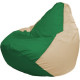 Кресло-мешок Flagman Груша Макси Г2.1-240 бежевый/зеленый