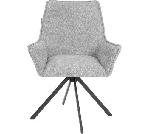 Стул с подлокотниками TetChair Мурано опора 360 велюр/букле HYP, светло-серый