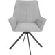 Стул с подлокотниками TetChair Мурано опора 360 велюр/букле HYP, светло-серый