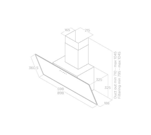 Кухонная вытяжка Elica Shire WH/A/90 No Plug PRF0144002A