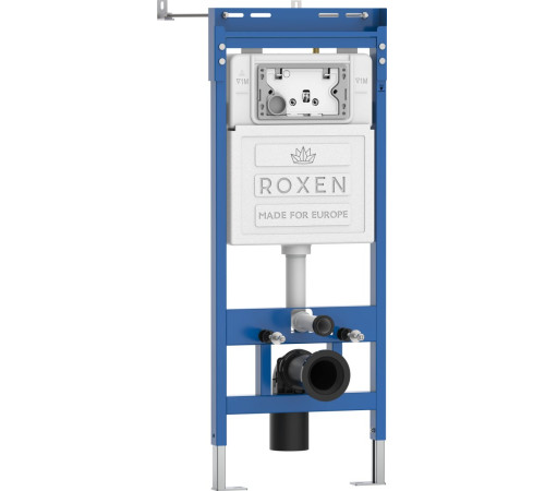 Унитаз подвесной Roxen Cube One Rimless 6 в 1 StounFix Dual Fresh 606295 кнопка: матовая