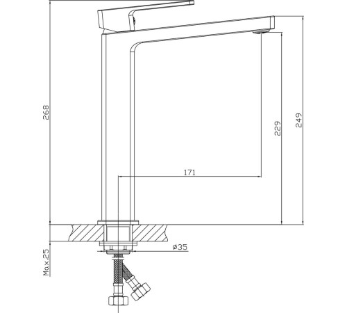 Смеситель Lauter Cascade 21СК0655C