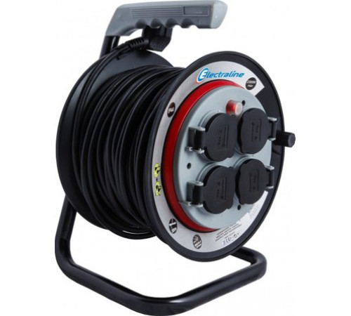 Удлинитель на катушке Electraline 49122 30 м, черный