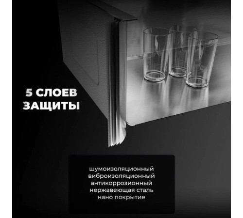 Кухонная мойка Wisent WS-36050D/GER013 с сифоном, дозатором и коландером