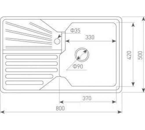 Кухонная мойка Zigmund & Shtain Kaskade 800 молодое шампанское