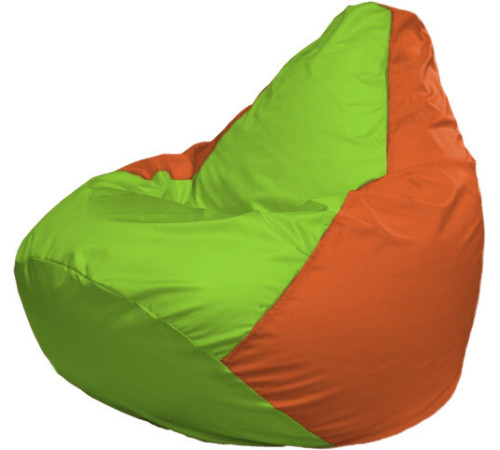 Кресло-мешок Flagman Груша Макси Г2.1-163 оранжевый/салатовый
