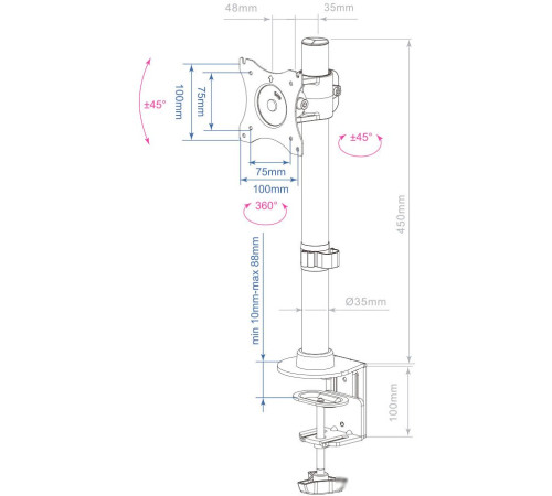Кронштейн для монитора Arm Media LCD-T41