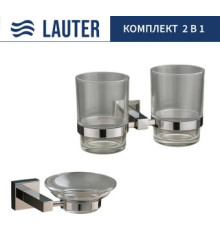Набор аксессуаров для ванной Lauter 21SH6081 + 21SH6051 Chrome, 2 предмета