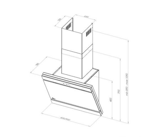 Кухонная вытяжка Akpo Kastos 90 WK-9 белый