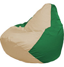 Кресло-мешок Flagman Груша Медиум XL Г1.1-147 светло-бежевый/зеленый