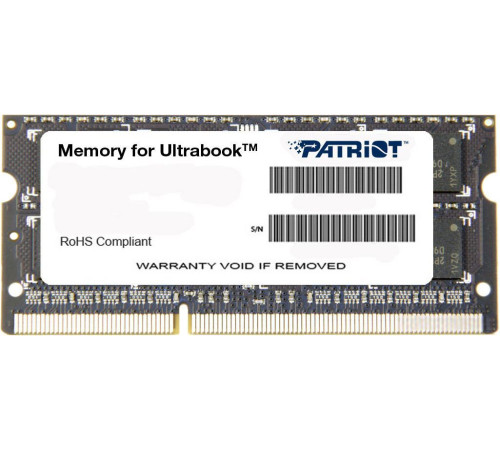 Оперативная память Patriot Memory for Ultrabook 4GB DDR3 SO-DIMM PC3-12800 PSD34G1600L2S