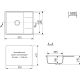 Кухонная мойка Mixline ML-GMU05 556727 бежевый камень