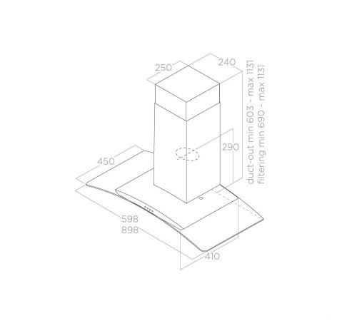 Кухонная вытяжка Elica Circus IX/A/90 68116392A