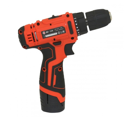 Дрель-шуруповерт Калибр ДА-12А с 2-мя АКБ, кейс