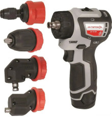 Дрель-шуруповерт Интерскол КомбиМАКС ДА-10/12В 36 687.2.2.78 с 2-мя АКБ, сумка, набор патронов