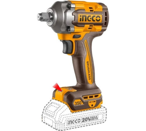 Гайковерт Ingco CIWLI2035 с 2-мя АКБ, кейс