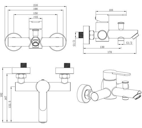 Смеситель Esko Orlando OL54AS
