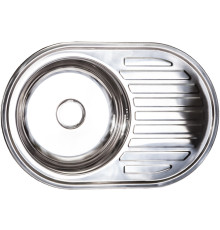 Кухонная мойка AKS Овальная 77x50 полированная