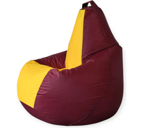 Кресло-мешок Mio Tesoro Груша Kombo XXL GF-130x85-BZH бордовый/желтый
