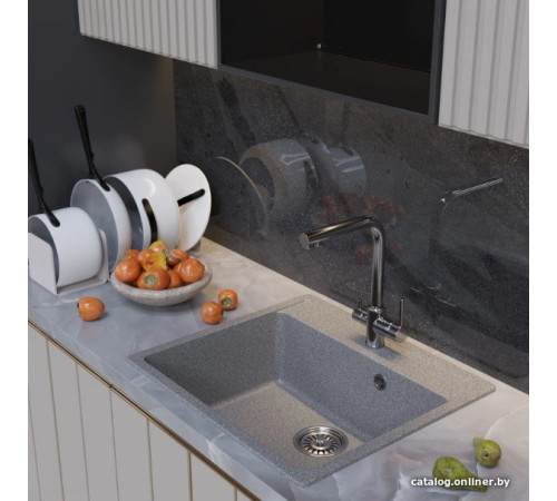 Кухонная мойка Mixline ML-GM15 551915 темно-серый