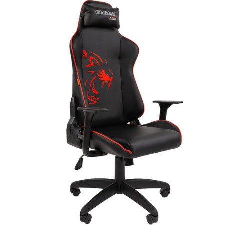 Игровое геймерское кресло CHAIRMAN Game 40 экокожа, черный/красный