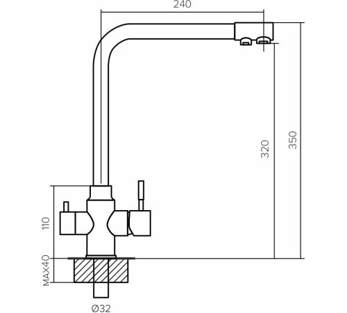 Смеситель Polygran Вега светло-серый 314