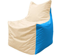 Кресло-мешок Flagman Фокс Ф2.1-149 слоновая кость/голубой