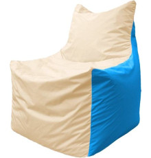 Кресло-мешок Flagman Фокс Ф2.1-149 слоновая кость/голубой