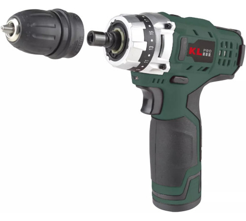 Дрель-шуруповерт KLPRO KLNM1020S с 2-мя АКБ, кейс