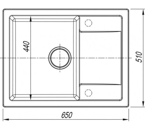Кухонная мойка ARFEKA Zia 65 белый