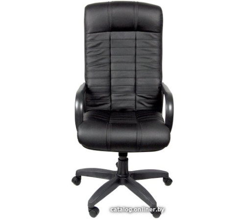 Офисное кресло Деловая обстановка Атлант Стандарт черный, кожа сплит